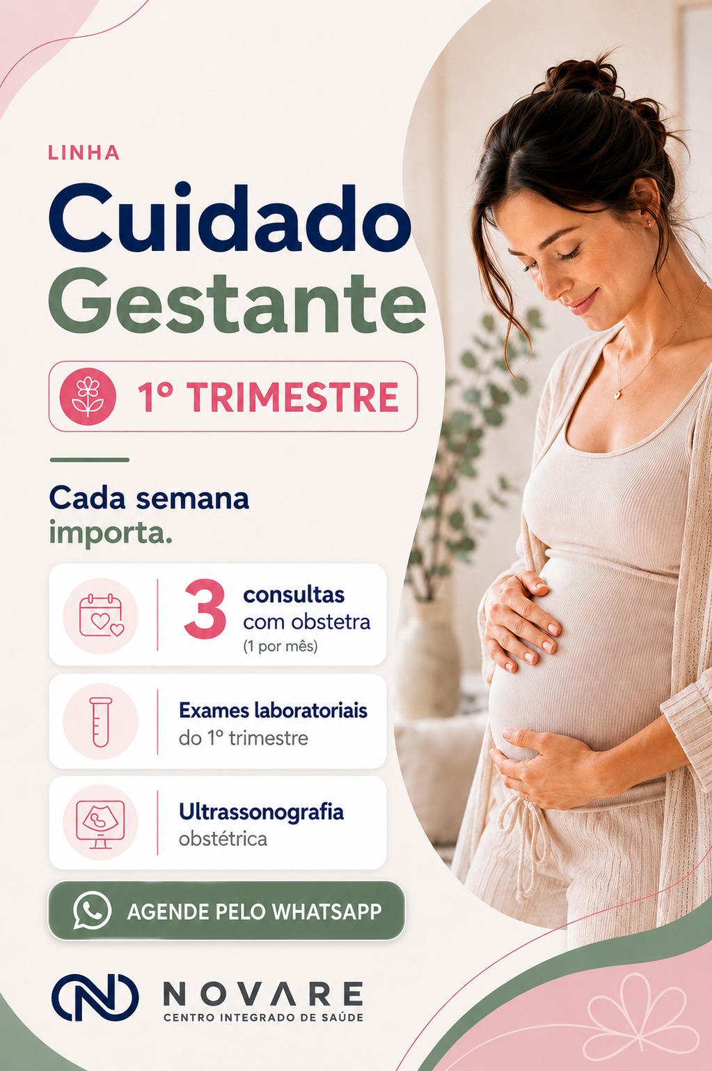 Linha Cuidado Gestante — 1º Trimestre na Novare em Tatuí/SP